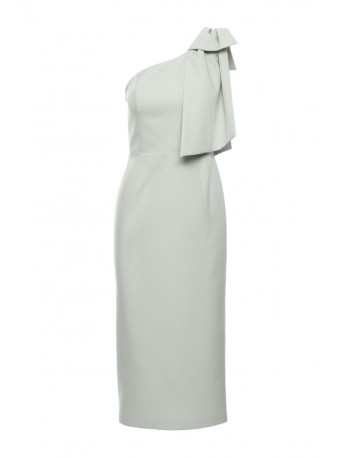 M847 One shoulder bow dress - mint