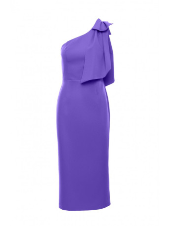 M847 One shoulder bow dress - light purple