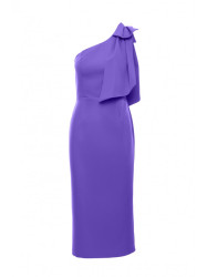 M847 One shoulder bow dress - light purple