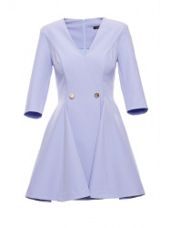 M848 Prigludusi mini suknelė - šviesiai mėlyna