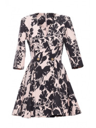 M849 Fit and flare mini print dress - model 1