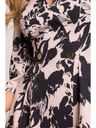 M849 Fit and flare mini print dress - model 1