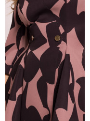 M849 Fit and flare mini print dress - model 2