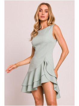 M850 Ruffled mini dress - mint