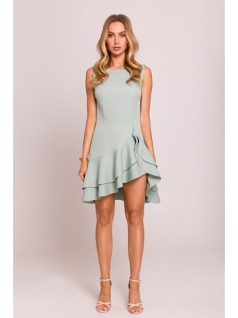 M850 Ruffled mini dress - mint