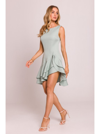 M850 Ruffled mini dress - mint