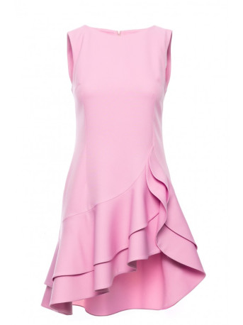 M850 Ruffled mini dress - candy pink