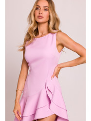 M850 Ruffled mini dress - candy pink