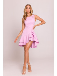M850 Ruffled mini dress - candy pink