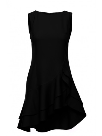 M850 Ruffled mini dress - black