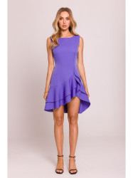 M850 Mini suknelė su raukiniais - šviesiai violetinė