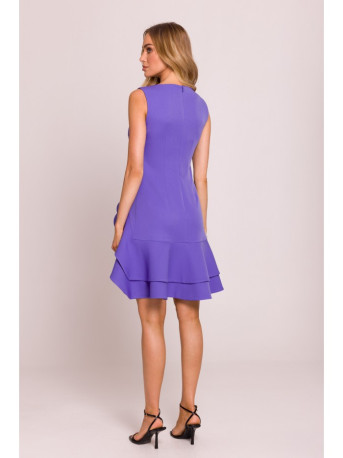 M850 Ruffled mini dress - light purple