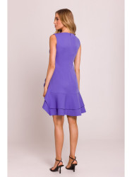 M850 Ruffled mini dress - light purple