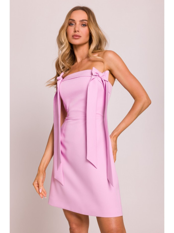 M851 Bustier dress with bows - candy pink