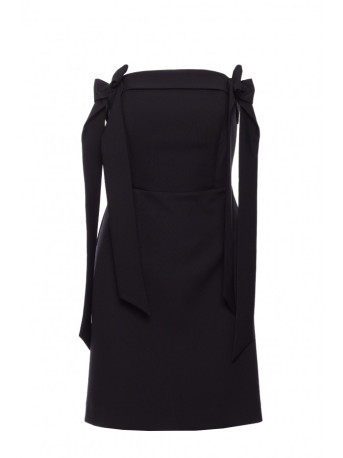 M851 Bustier dress with bows - black