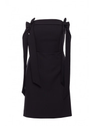 M851 Bustier dress with bows - black