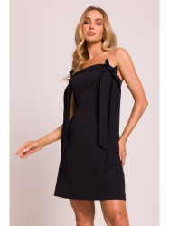 M851 Bustier dress with bows - black