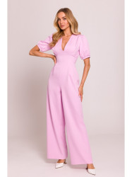 M852 Puff sleeve jumpsuit - candy pink