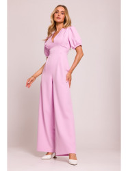 M852 Puff sleeve jumpsuit - candy pink