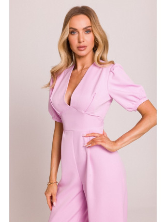 M852 Puff sleeve jumpsuit - candy pink