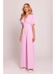 M852 Puff sleeve jumpsuit - candy pink