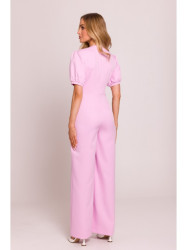 M852 Puff sleeve jumpsuit - candy pink