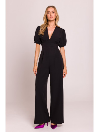 M852 Puff sleeve jumpsuit - black