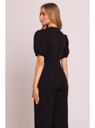 M852 Puff sleeve jumpsuit - black