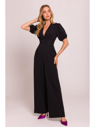 M852 Puff sleeve jumpsuit - black
