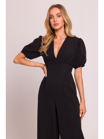 M852 Puff sleeve jumpsuit - black