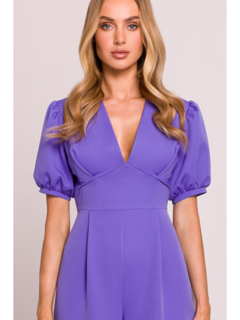 M852 Puff sleeve jumpsuit - light purple