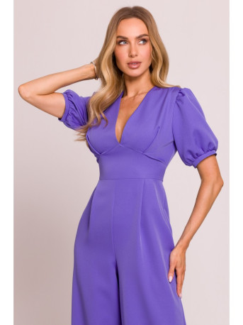 M852 Puff sleeve jumpsuit - light purple