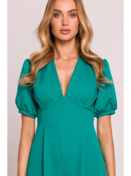 M852 Puff sleeve jumpsuit - turquoise