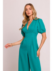 M852 Puff sleeve jumpsuit - turquoise