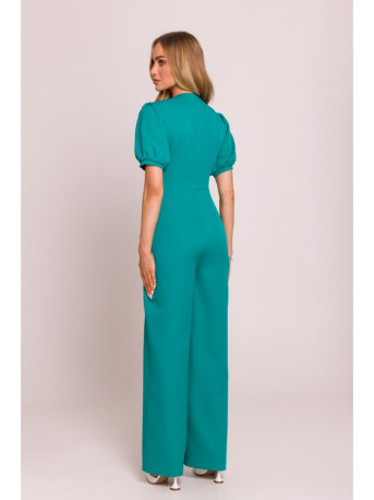 M852 Puff sleeve jumpsuit - turquoise