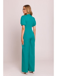 M852 Puff sleeve jumpsuit - turquoise