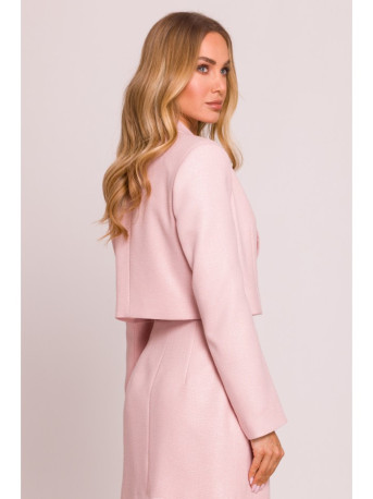 M853 Apkarpytas švarkas - persikinis