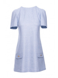 M855 A-line mini dress - light blue