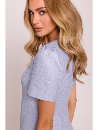 M855 A-line mini dress - light blue