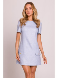 M855 A-line mini dress - light blue