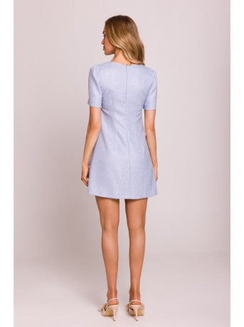 M855 A-line mini dress - light blue