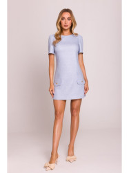 M855 A-line mini dress - light blue