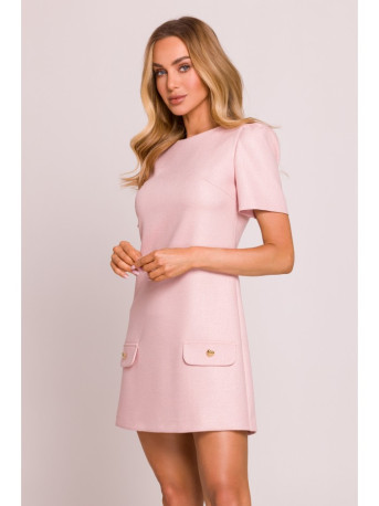 M855 A-line mini dress - peach