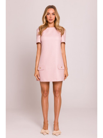M855 A-line mini dress - peach