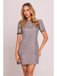 M855 A-line mini dress - graphite