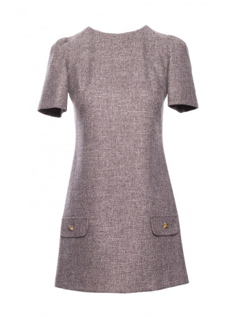 M855 A-line mini dress - graphite