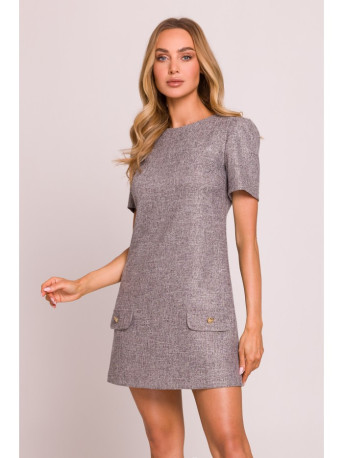 M855 A-line mini dress - graphite