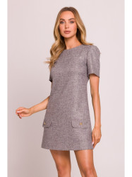 M855 A-line mini dress - graphite