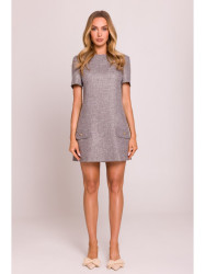 M855 A-line mini dress - graphite