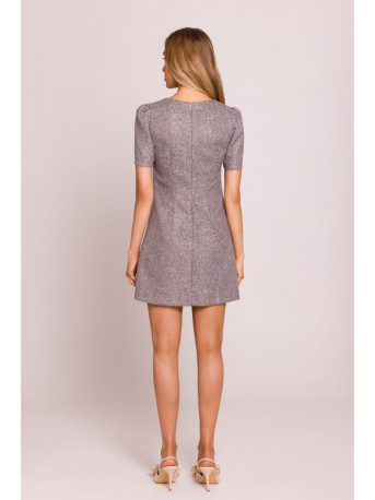 M855 A-line mini dress - graphite